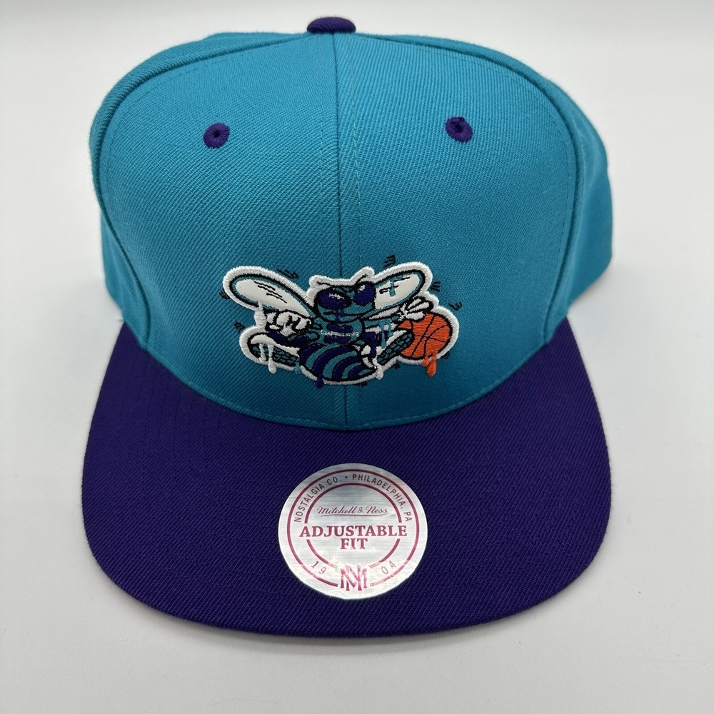 Mitchell & Ness HWC NBA Charlotte Hornets Cap 20977355 Snapback Hat BH780Y OSFM - Picture 3 of 15